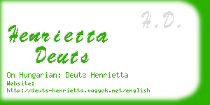 henrietta deuts business card